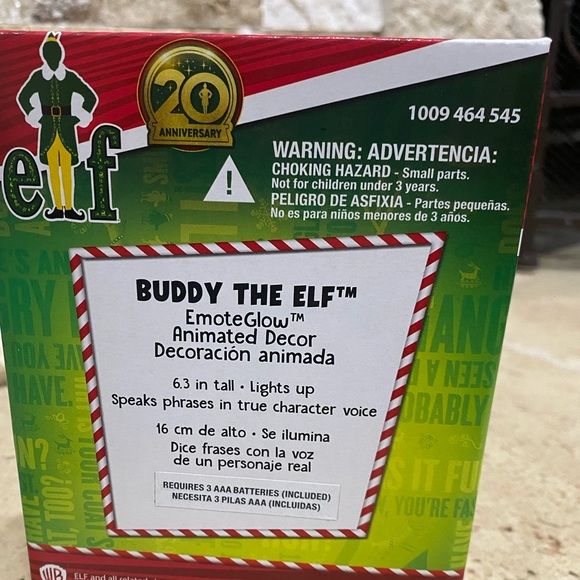 Buddy The Elf 20th Anniversary Emoteglow Animated Talking Christmas Character - Picture 6 of 6